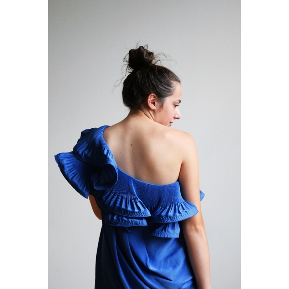 BCBG | Ruffle Drape Dress - Picture 4 of 4